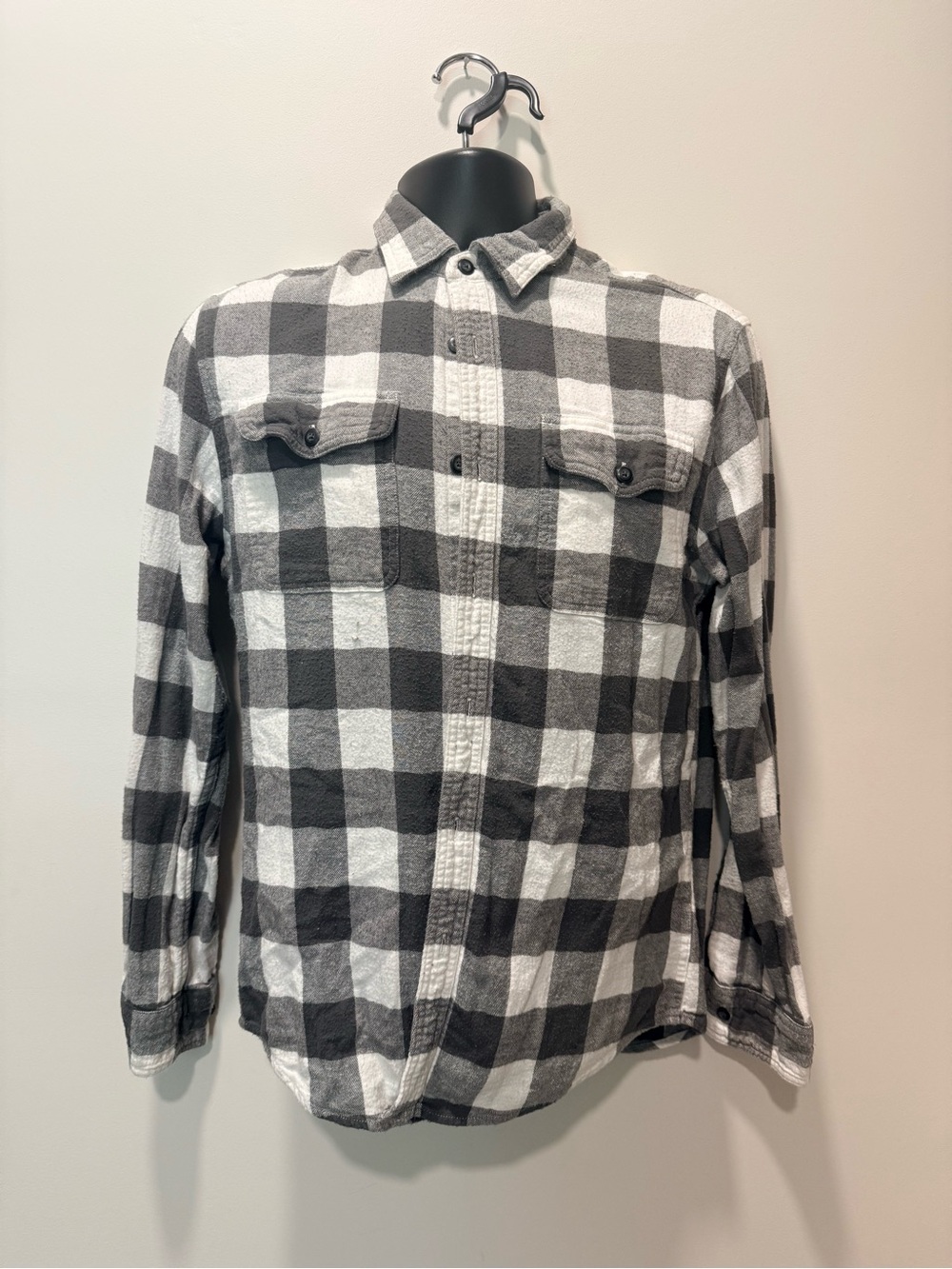 Sonoma Black & White Buffalo Plaid Button-Down Shirt